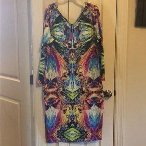 Multicolored Midi Dress